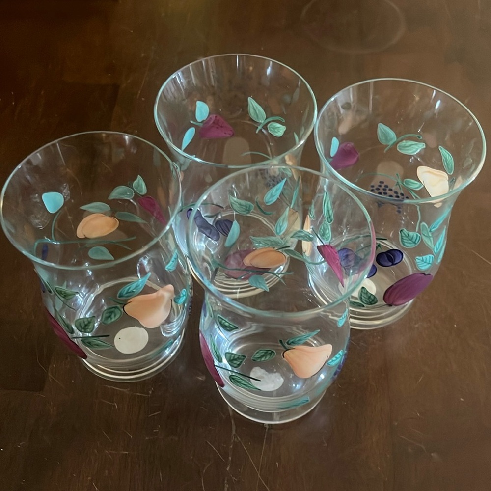 Princess House Orchard Medley Glasses - set of 4